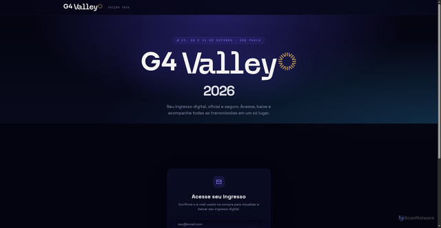 Security scan screenshot of https://g4-valley.vercel.app/