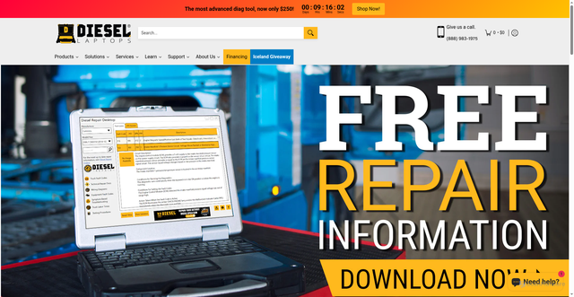 Security scan screenshot of https://diesellaptops.com