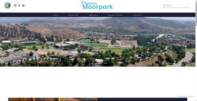Security scan screenshot of https://www.discovermoorpark.com/