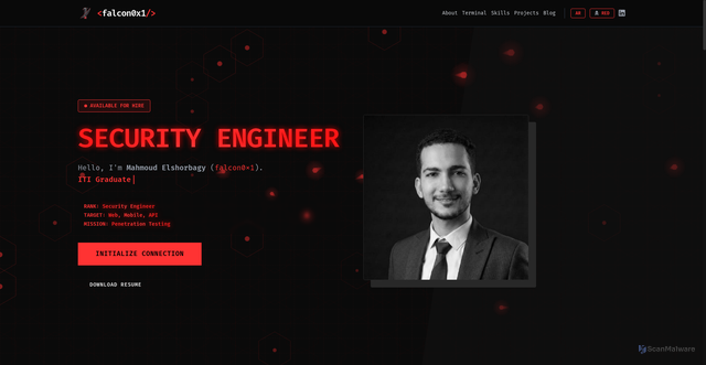 Security scan screenshot of http://elshorbagy.pages.dev/