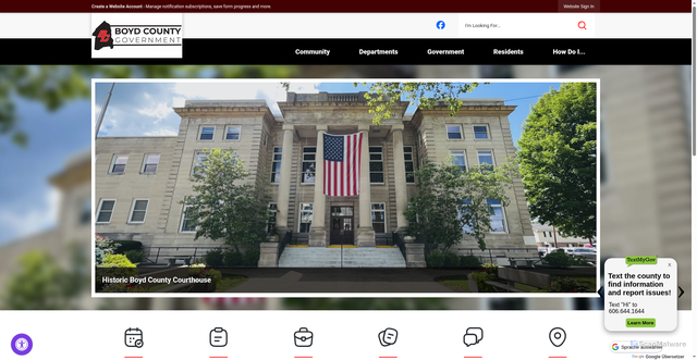 Security scan screenshot of https://boydcountyky.gov/