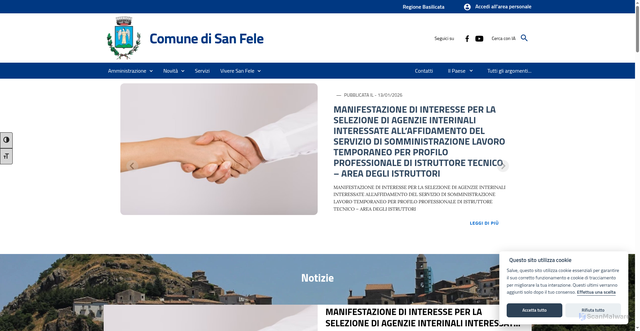 Security scan screenshot of https://www.comune.sanfele.pz.it/