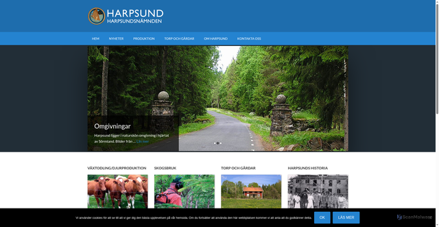 Security scan screenshot of https://www.harpsund.se/