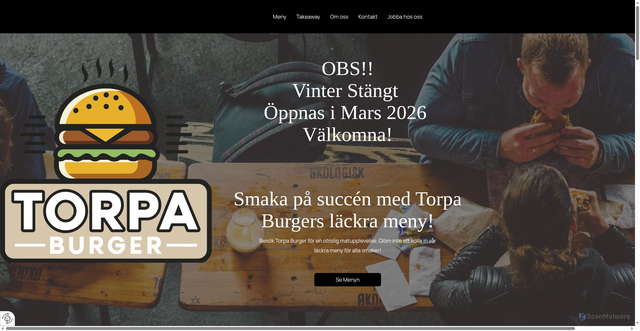 Security scan screenshot of https://torpaburger.se