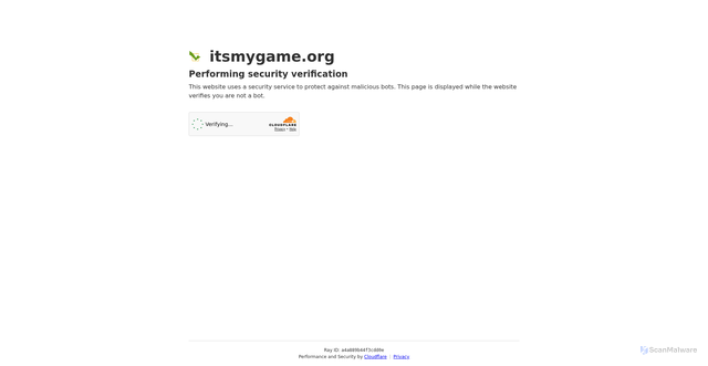 Security scan screenshot of https://itsmygame.org