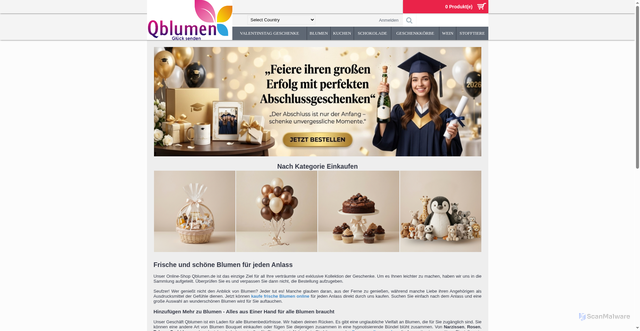 Security scan screenshot of https://www.qblumen.de