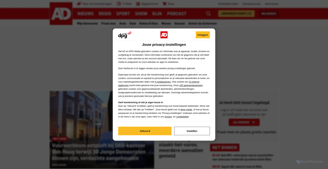 Security scan screenshot of https://www.ad.nl