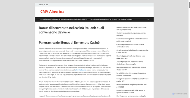 Security scan screenshot of https://cmvalnerina.it/