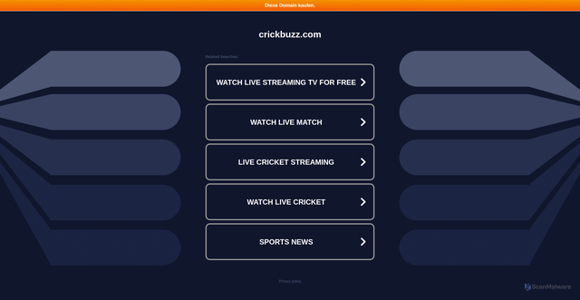 Security scan screenshot of https://www.crickbuzz.com/