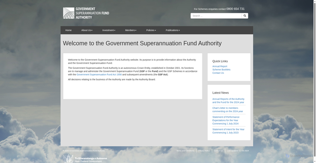 Security scan screenshot of https://www.gsfa.govt.nz/