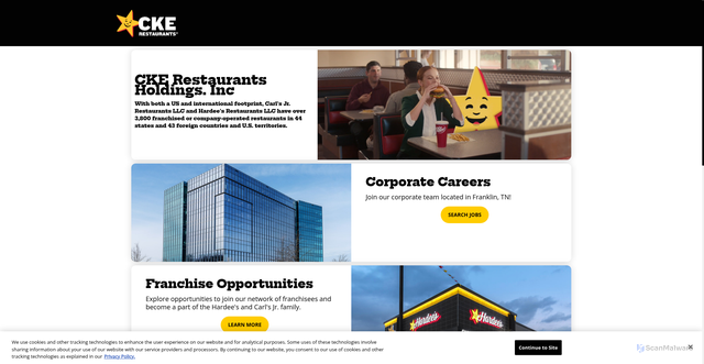 Security scan screenshot of https://www.ckr.com/