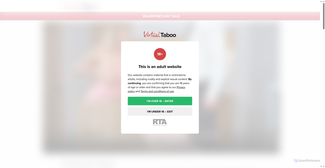 Security scan screenshot of https://virtualtaboo.com