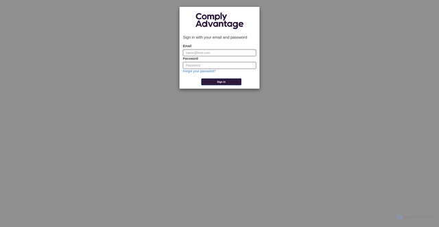 Security scan screenshot of https://app.eu.complyadvantage.com