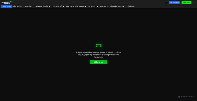 Security scan screenshot of https://trading.vietcap.com.vn