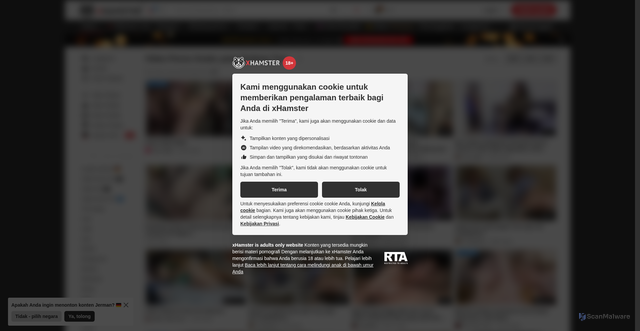 Security scan screenshot of https://id.xhamster2.com
