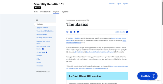 Security scan screenshot of https://mo.db101.org/mo/programs/income_support/ssi2/program.htm