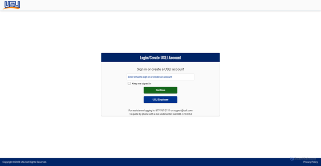 Security scan screenshot of https://insurance.usli.com