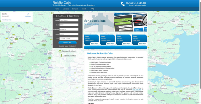 Security scan screenshot of https://ruislipcabs.online/index.html