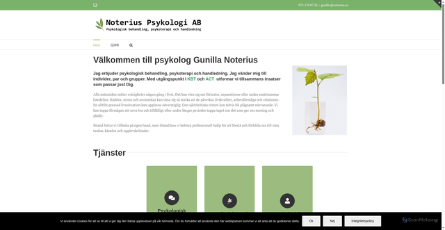 Security scan screenshot of https://noterius.se
