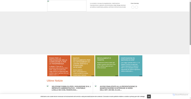 Security scan screenshot of https://www.sienacasa.net/