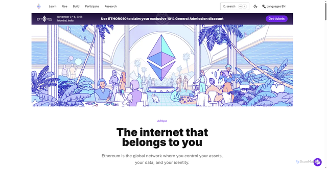 Security scan screenshot of https://deploy-preview-19350--ethereumorg.netlify.app/