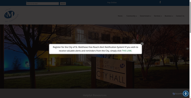 Security scan screenshot of https://www.stmatthewsky.gov/