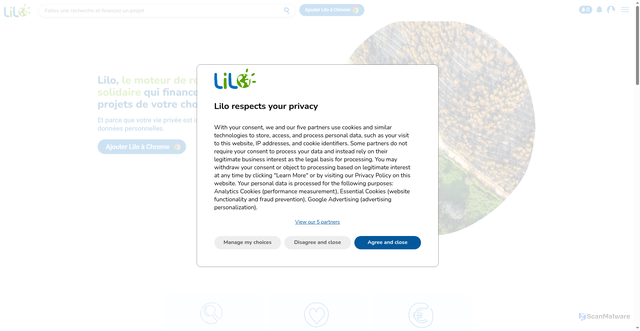 Security scan screenshot of https://lilo.org