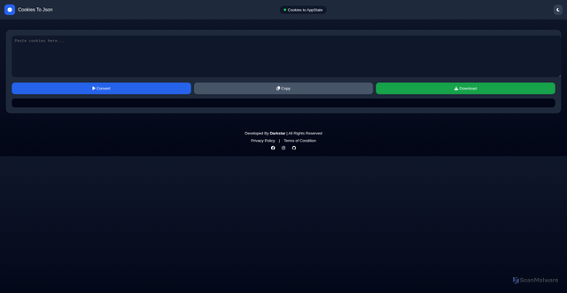 Security scan screenshot of https://darkstar-cookies-to-json-wdgdspl3jg.edgeone.app/