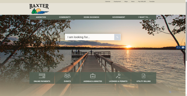 Security scan screenshot of https://www.baxtermn.gov/