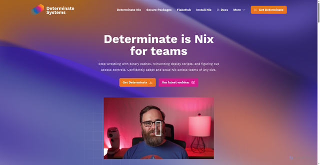 Security scan screenshot of https://determinate.systems