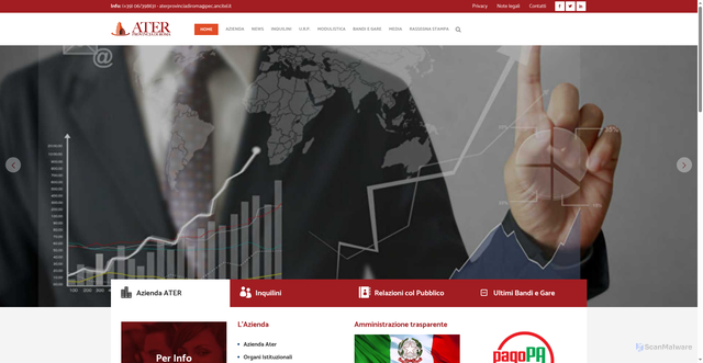 Security scan screenshot of https://www.aterprovinciadiroma.com/