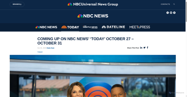Security scan screenshot of https://nbcuniversalnewsgroup.com/nbcnews/2025/10/25/coming-up-on-nbc-news-today-october-27-october-31/