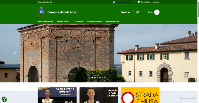 Security scan screenshot of https://www.comune.colverde.co.it