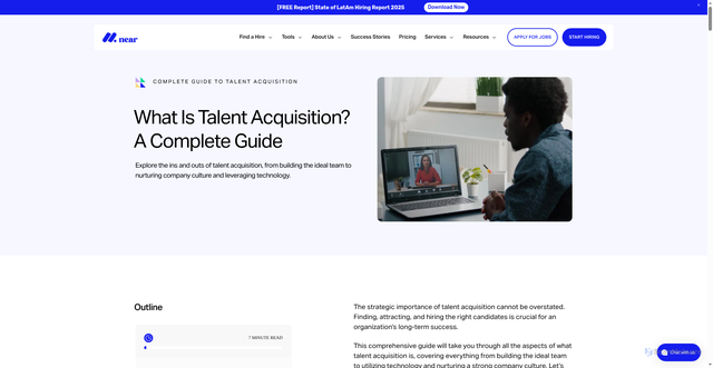 Security scan screenshot of https://www.hirewithnear.com/blog/what-is-talent-acquisition