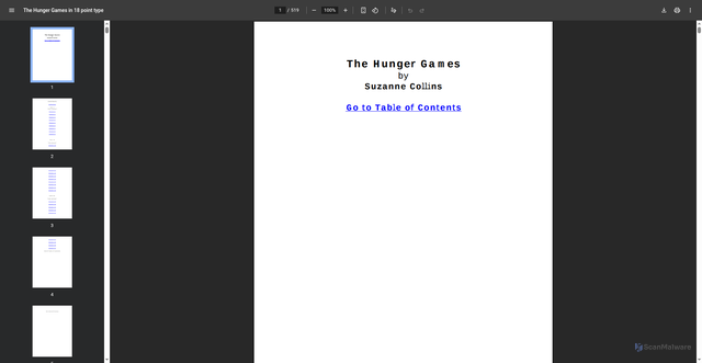 Security scan screenshot of https://mcla7th.weebly.com/uploads/1/4/0/8/14084007/hunger-games-18.pdf