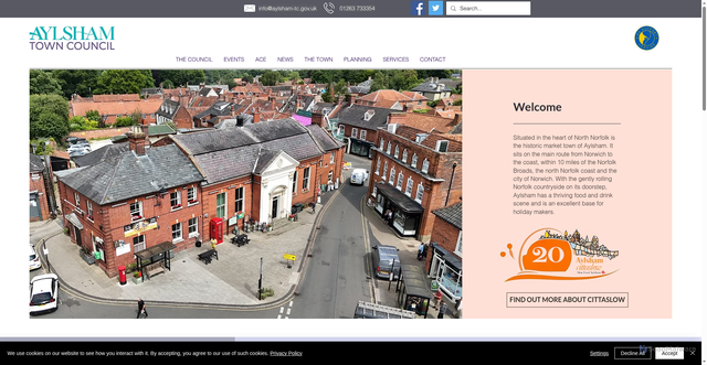 Security scan screenshot of https://www.aylsham-tc.gov.uk/