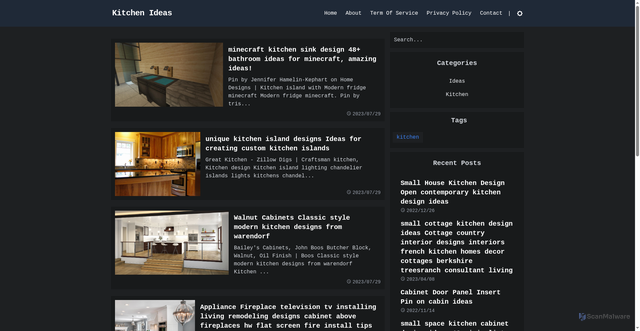 Security scan screenshot of https://kitchenideas.pages.dev/page/2/