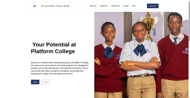 Security scan screenshot of https://platformcollege.org/admissions/