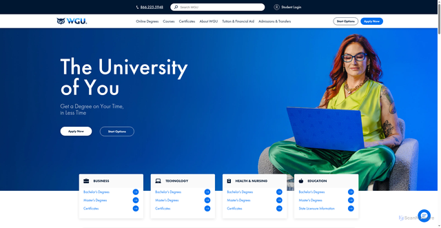 Security scan screenshot of https://wgu.edu