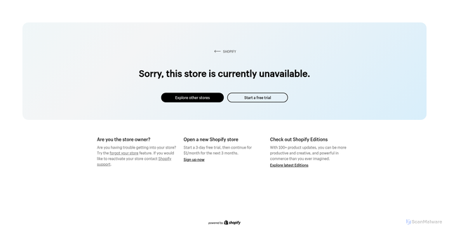 Security scan screenshot of https://store.caneloteam.com/?srsltid=AfmBOorqO5r13XjjnprM2_VMdTbexFVkzeQTLee4Z3RfALW0PWMrvhWa