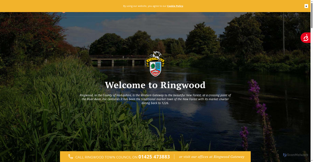 Security scan screenshot of https://www.ringwood.gov.uk/