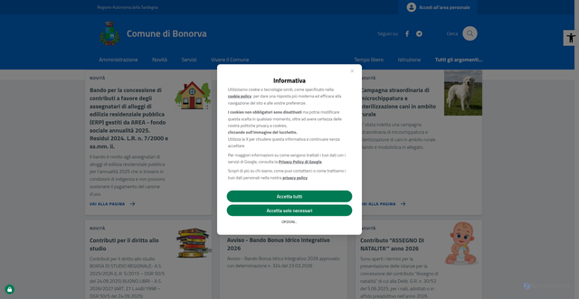 Security scan screenshot of https://www.comune.bonorva.ss.it