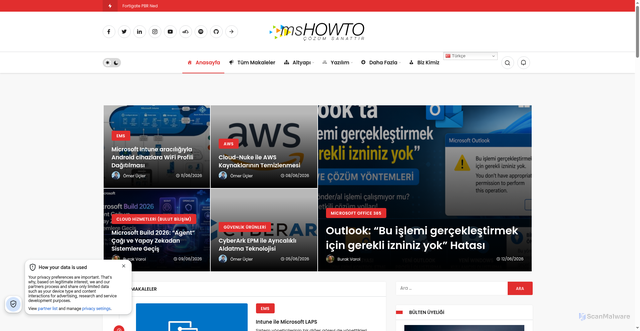 Security scan screenshot of https://www.mshowto.org