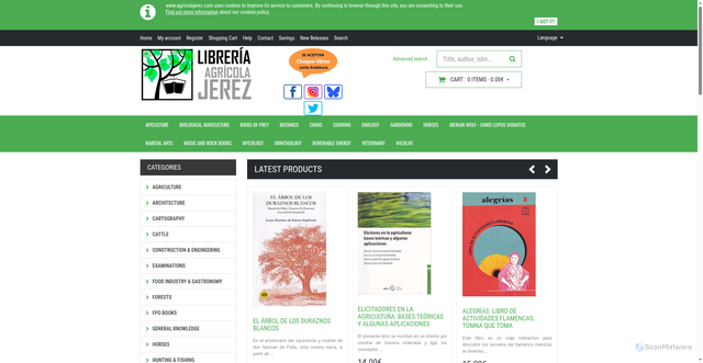 Security scan screenshot of https://agricolajerez.com