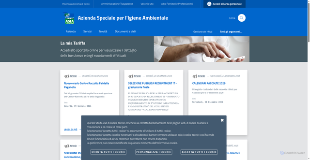 Security scan screenshot of https://www.asia.tn.it/