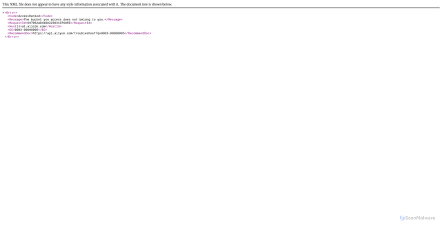 Security scan screenshot of https://at.alicdn.com