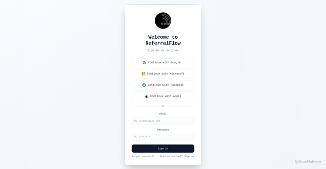 Security scan screenshot of https://the-network-online.com/login