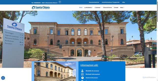 Security scan screenshot of https://www.santa-chiara.it/