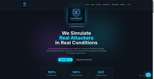 Security scan screenshot of https://cyforce-il.net/