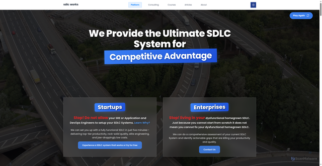 Security scan screenshot of https://sdlc-website-develop.pages.dev/testimonials/hunter-bingham/